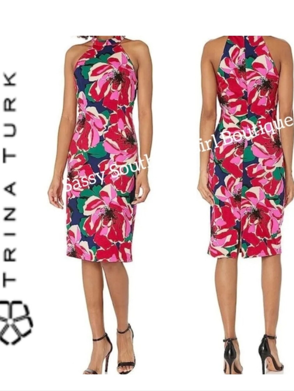 ⭐🆕 Trina Turk floral halter midi dress